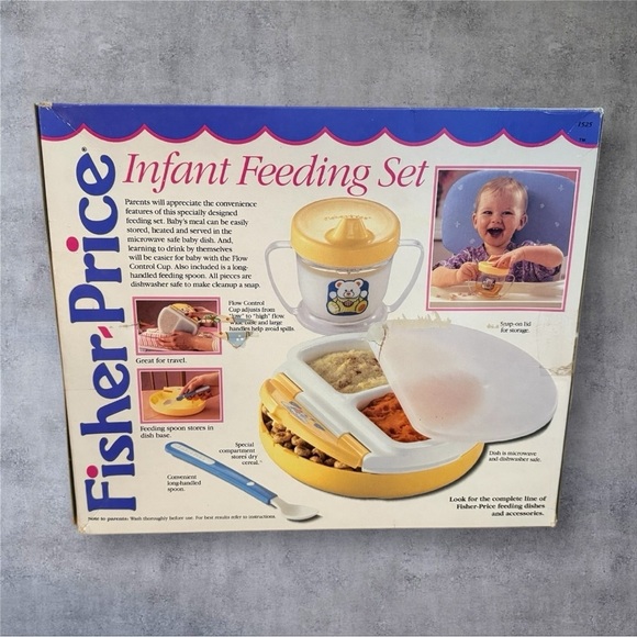 Fisher Price Infant Feeding Set - 1994 - NWT - Picture 2 of 2